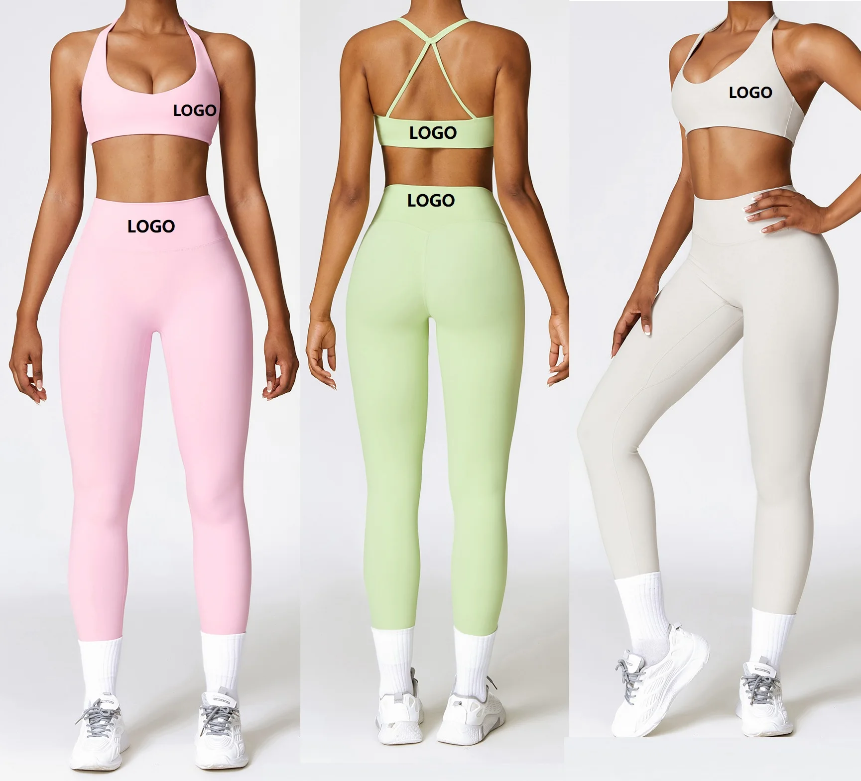 Fitness Clothings Yoga Wear Set Women Sportswear 2 Two Pieces Yoga Suit Custom logo Outfits Gym Fitness Sets