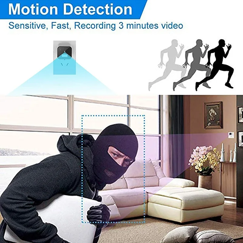 Spy Camera Hidden FHD 1080P Micro Wireless Security Mini Camera no WIFI Wall Charger Camera