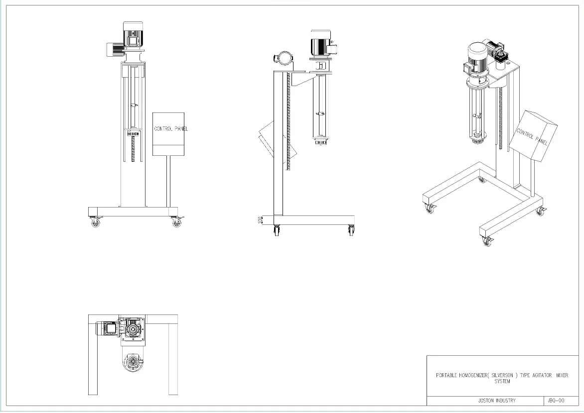 Joston Stainless Steel Lifting Mixing Tank L L Liquid Emulsifying