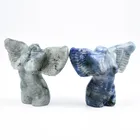 Angel Statue Natural Healing Stone Angel Women Body Figurine Carved Crystal Angel Mineral Statue