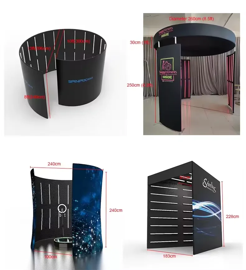 Photo Booth Enclosure Backdrop With LED Light Activity Party Exhibition Other Trade Show Equipment H71ec3e99fde8485ca6a498986c1930feK