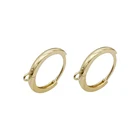 Earring Earrings New Fashion Au585 Creative Hoop Circle Earring Custom Jewelry 14K Real Gold Hoop Earrings Fine Jewelry