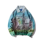 Jacket 9047 Graffiti Denim Jacket Denim Jacket Men Camo Denim Jacket Printed