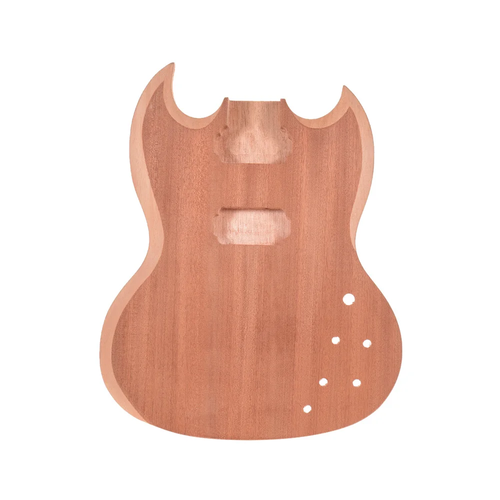 Almencla Handcraft Electric Guitar Unfinished Body Guitar Barrel Material with Grain 