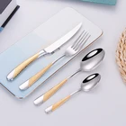 Silver Set High Quality Bright Silver Cutlery Stainless Steel Spoon And Fork Set