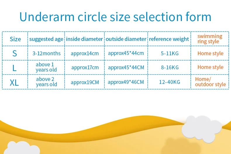 Swimbobo Hot Sale 0-3 Years Old Baby Underarm Floating Ring Anti-roll and Anti-choke Water Children Blue Swimming Ring