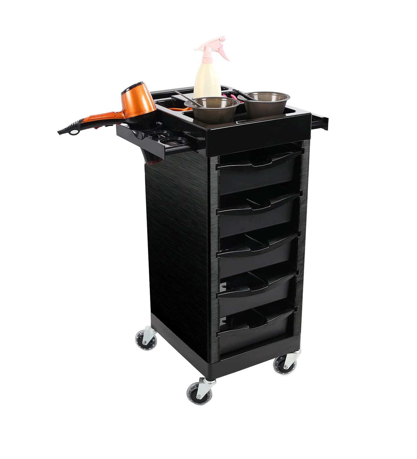 guanghzou hair salon furniture Movable 5 drawers salon trolley