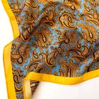 Pure Scarf Classic Paisley Pattern 100% Pure Silk Hand Rolled Hemming Ladies Silk Neck Scarf