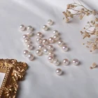 Pearl White AAA Grade Button Shape 6.5~12.5mm Freshwater Pearl Shinning Natural Real Loose Pearl White Color