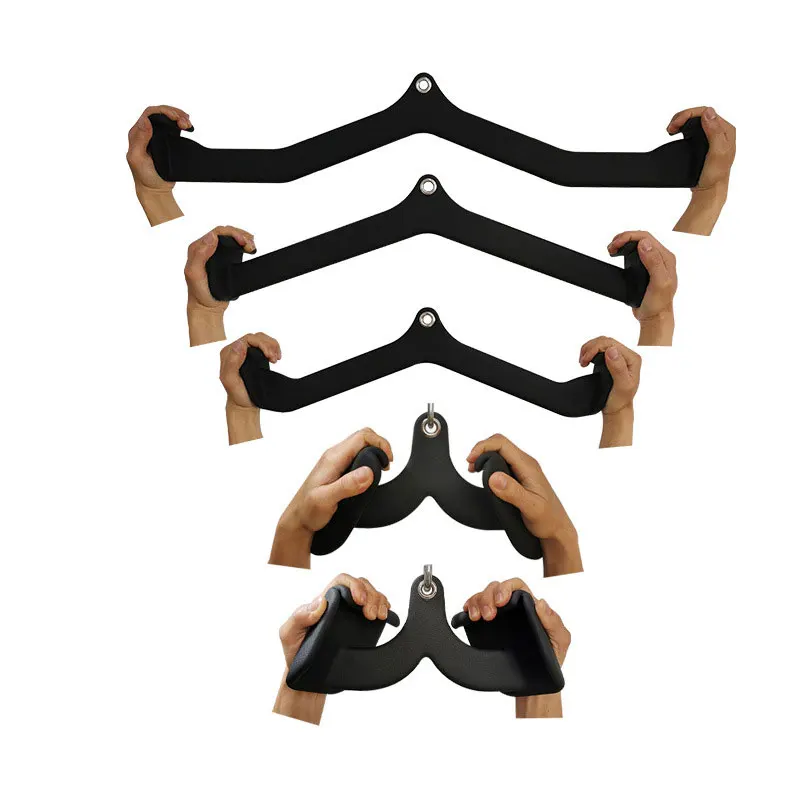 厂家直销健身房健身器材配件背部运动拉索杆举重手柄三头肌拉下