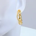 Gold Twist Hoop Earrings Casual Fine Jewelry Gold Plated C-shaped Hollow Luxury Twist Hoop Earrings Jewelry