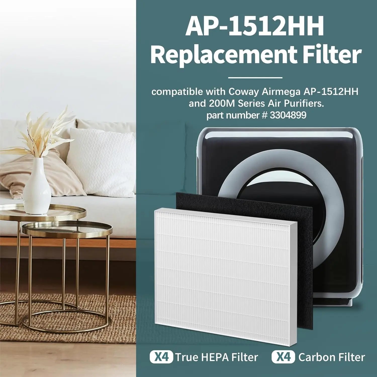 Walson Hepa Air Purifier Filter Activated Carbon Air Filter Ap-1512Hh-Fp Ap-1518R 200M Series Air Purifiers Filter for Coway details