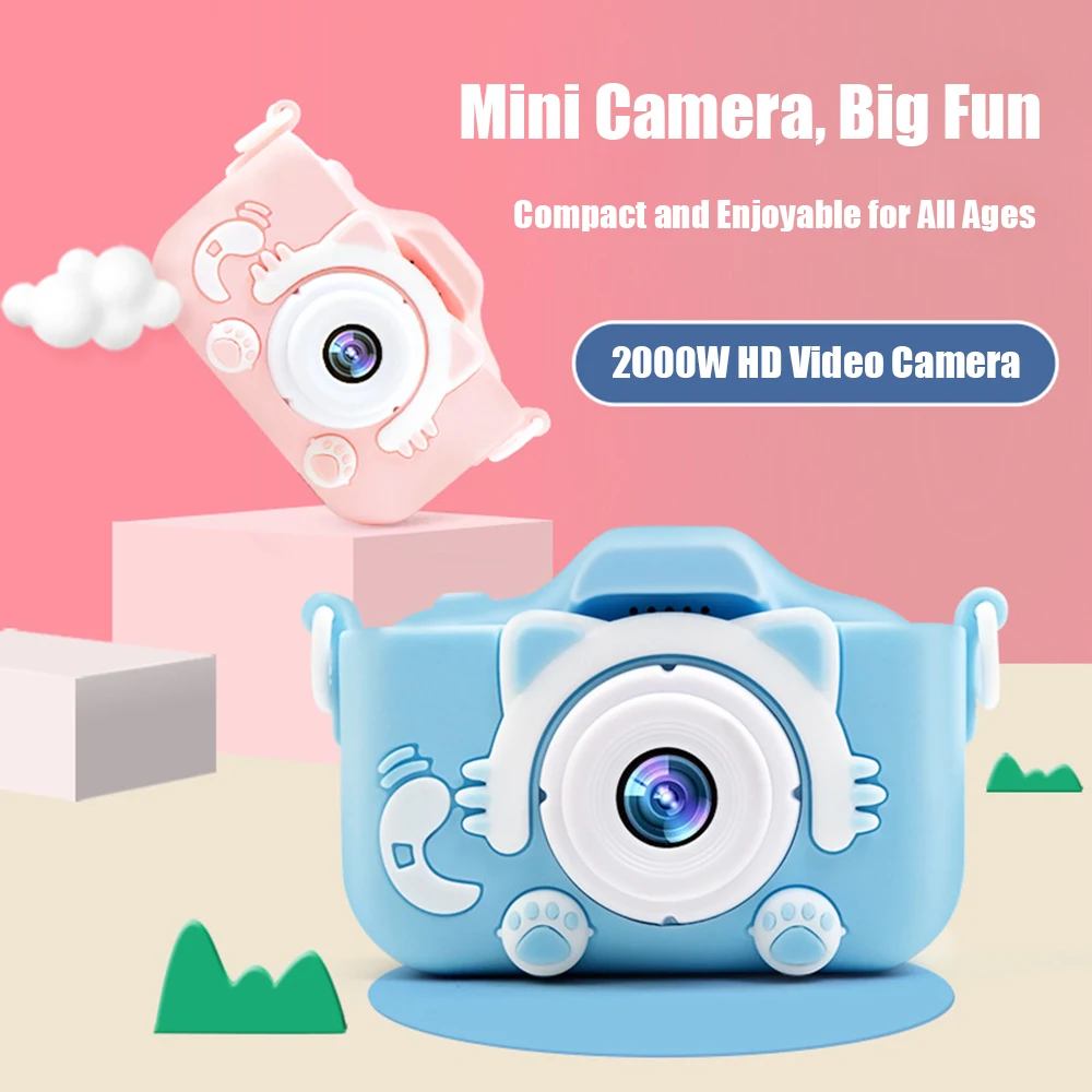 Kid Camera Digital FHD 1080P Digital Camera with SD Card Lanyard Compact Portable Mini Camera for Children Teens Students