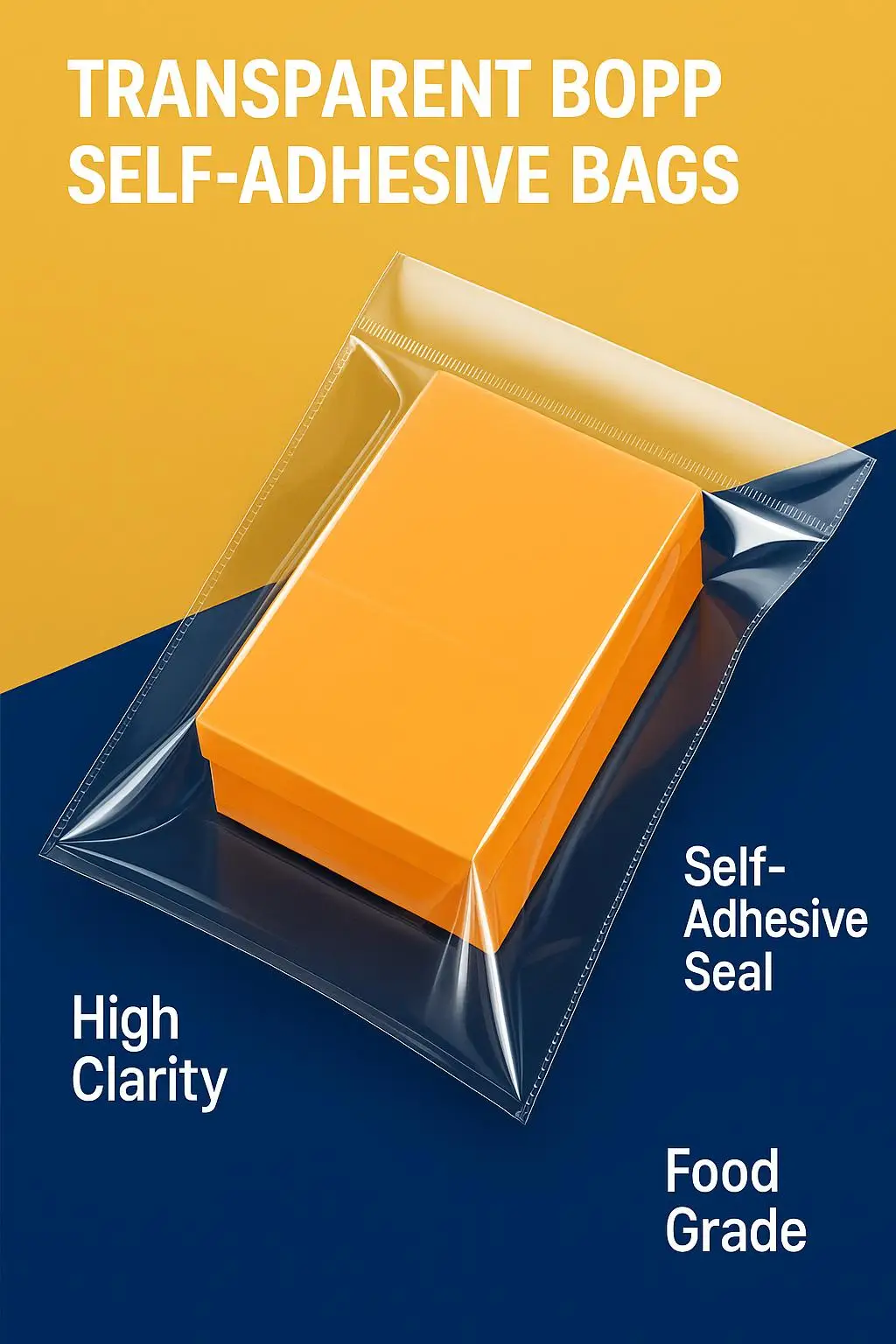 Customized Self Adhesive BOPP Plastic Bags Food Grade Resealable Transparent Packaging - detail 3