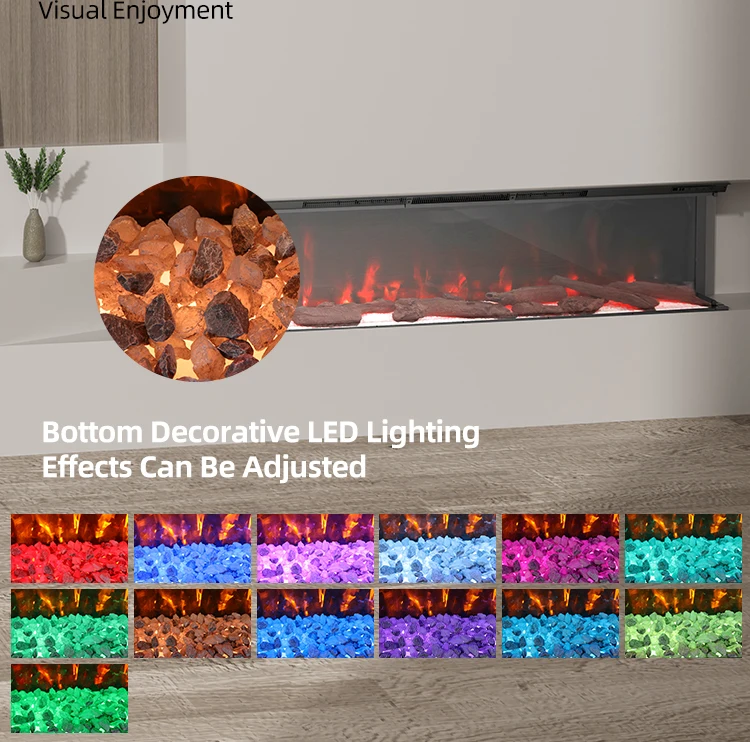 Electric Fireplace, 70-Inch, 3-Sided - detail 8