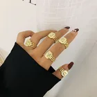 Diamond Best Selling Diamond Inlaid Chain Letters Rings Ins Fashion Girl's Finger Popular Rings