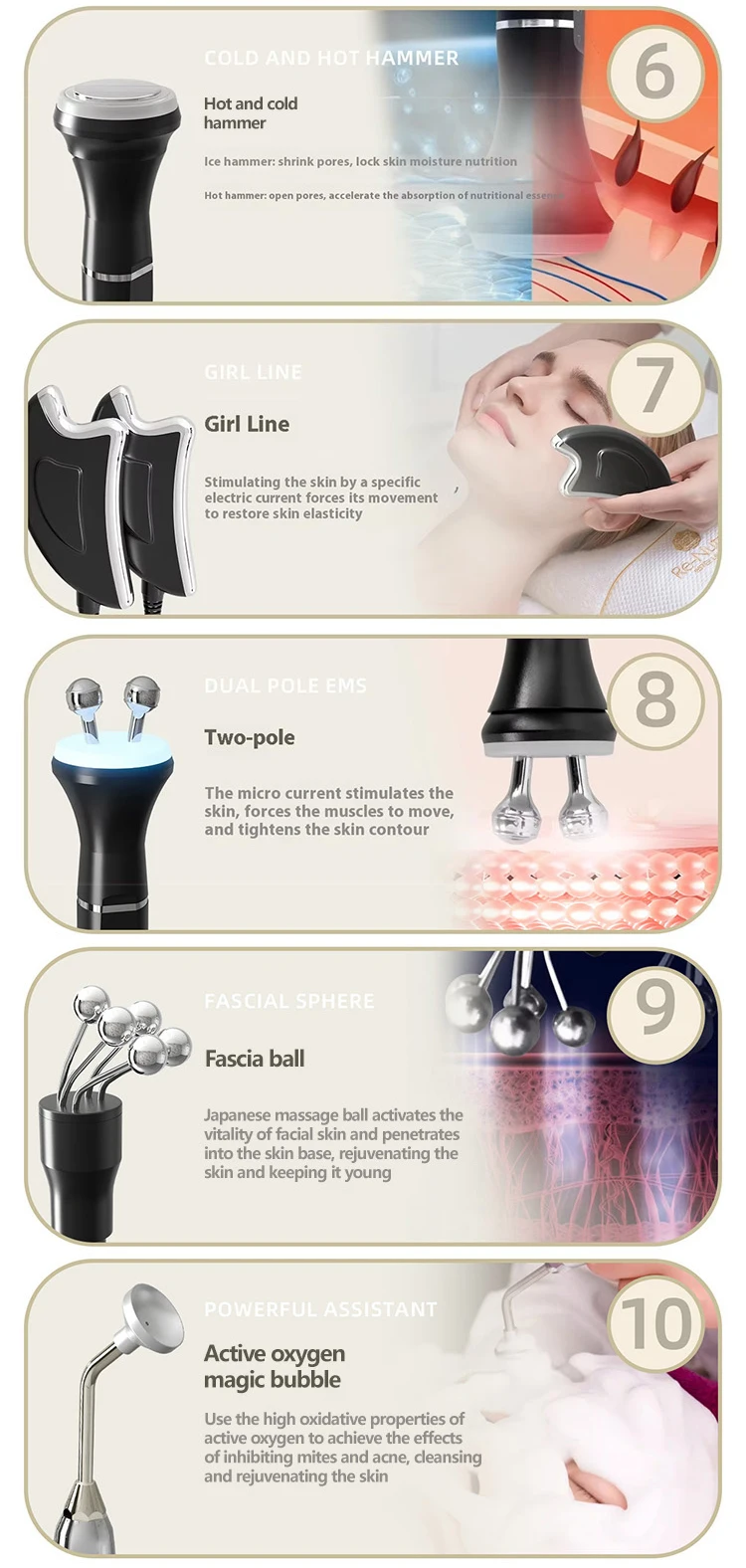 Black Pearl Large Bubble Skin Comprehensive Management Instrument Oxygen Cleansing and Skin Changing Care Device