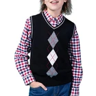 Winter School School Winter School Uniform Wool Sweater Knitted V Neck Vest For Boys And Girls