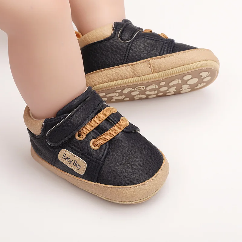 202 Hot Selling High Quality Soft TPR Anti-slip Outsole Babies Toddler Boy Shoes Prewalker Shoes for Boys details