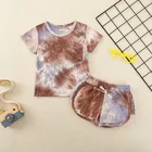 Girls Clothes Sets 2 Pcs Kids Wholesale Baby Girls Tie-dye Toddler Outfit Clothes Summer Infant Sets For Kids