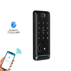 Smart WiFi Keyless App Digital Electric Fingerprint Handle Smart Door Lock