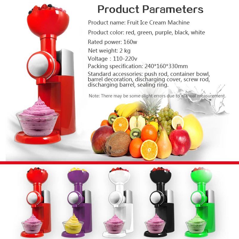 High Quality Automatic Frozen Fruit Dessert Machine Fruit Milkshake Machine EU AU UK US Ice Cream Machine Maker Alibaba