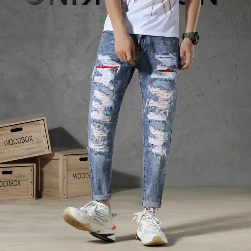 Jeans,Slim Men's Jeans,Cotton Spandex 