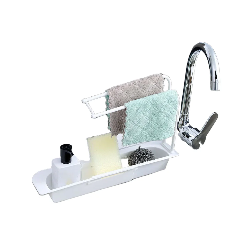 Best Seller Kitchen Sink Faucet Sponge Holder Plastic Drain Storage Rack for Sponge Soap