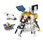 Plastic COGO 595 PCS Plastic ABS Space Series Contrruction Site Satellite Plastic Building Blocks For Kids