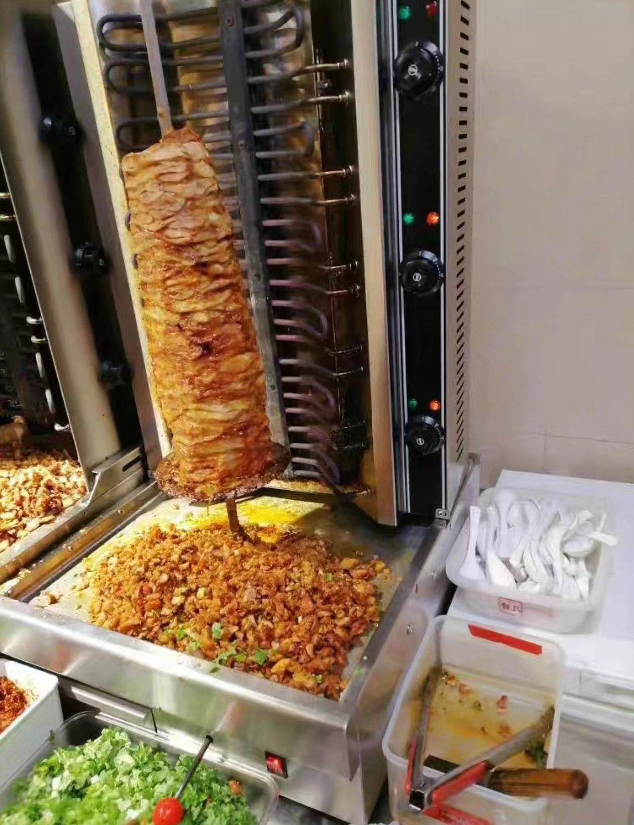 Commercial Middle Eastern Turkish Shawarma Machine, Suitable for Food Courts