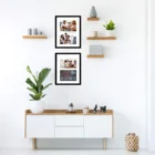 Frames Frame Photo Frame Wholesale A4 Size White Wood Family Birthday Photo Frames Collage Photo Frame With Hanging Set