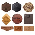 Jeans Custom Logo Jeans Label Engraved On Leather Patches Logo For Handbag Garment Clothing