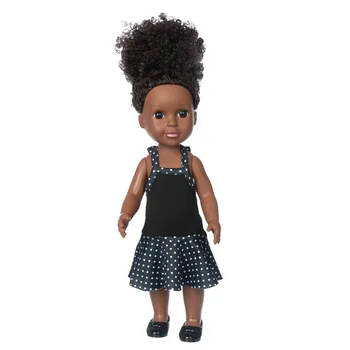 China Supplier Wholesale American African Print Black Doll For Fashion Girl Dolls For Kids Education