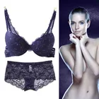 Women 2021wholesale Hot Selling Women Lace Bra Brief Set Fashion Lace Transparent Bra Panty Set Women Underwear Set