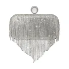 Evening Handbags 2021 European Banquet Finger Evening Handbags Handmade Diamond Tassels Clutch Bags
