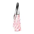 Handbags Print On Demand Women Casual Handbags High Grade PU Leather Lady Tote Bag Rose Print