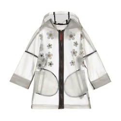 2023 newest customized fashion transparent jacket for girls