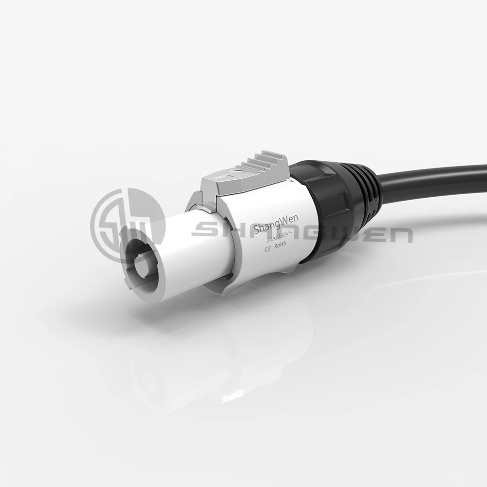 Customized China Indoor Locking 3 Pole Male Powercon Connector for Cable Wire