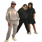 Hoodie OEM ODM Kids Wear Sweat Suits Boy's Clothing Sets Winter Clothes Children French Terry Hoodie Set Cotton