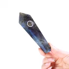 Good Flash Natural Hand Carved Labradorite Smoking Pipes Crystal Smoking Pipes For Sale