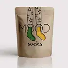 Wholesale Suppliers Custom Logo Color Printing Gift Transparent Packaging Resealable Bags Socks Packing