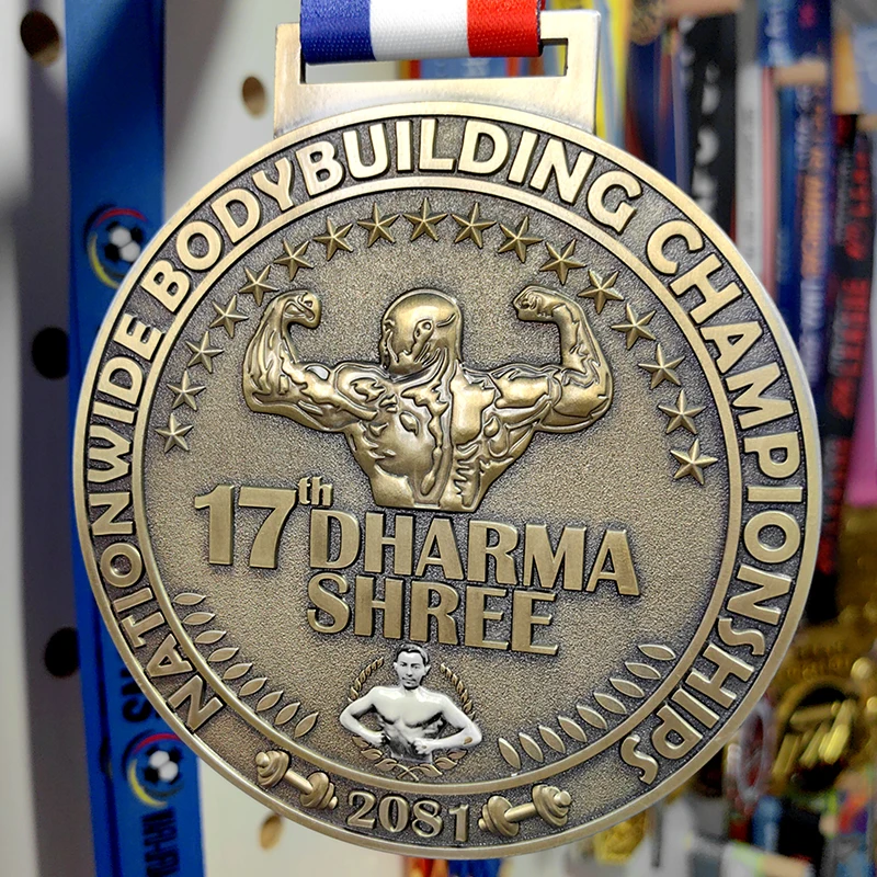 Personalized Custom Logo 3D Award Medals Bodybuilding Powerlifting Wrestling Metal Sport Medal factory