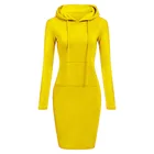 Autumn 2021 Women'S Wear New Fashion Solid Color Hoodie Dress Women Dress Casual Dresses