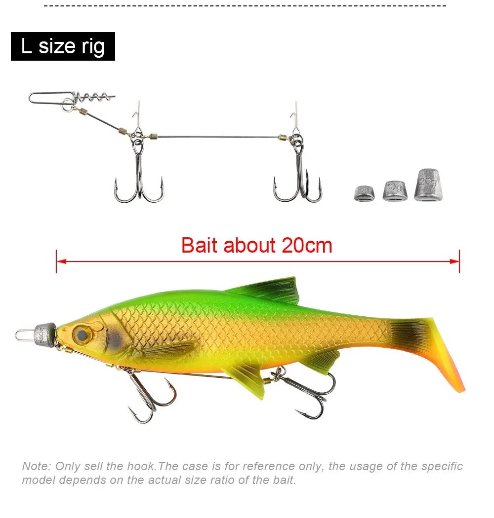 Spinpoler Stinger Rig Fishing Hook With Lead Sinker Weight 5g 7g 10g