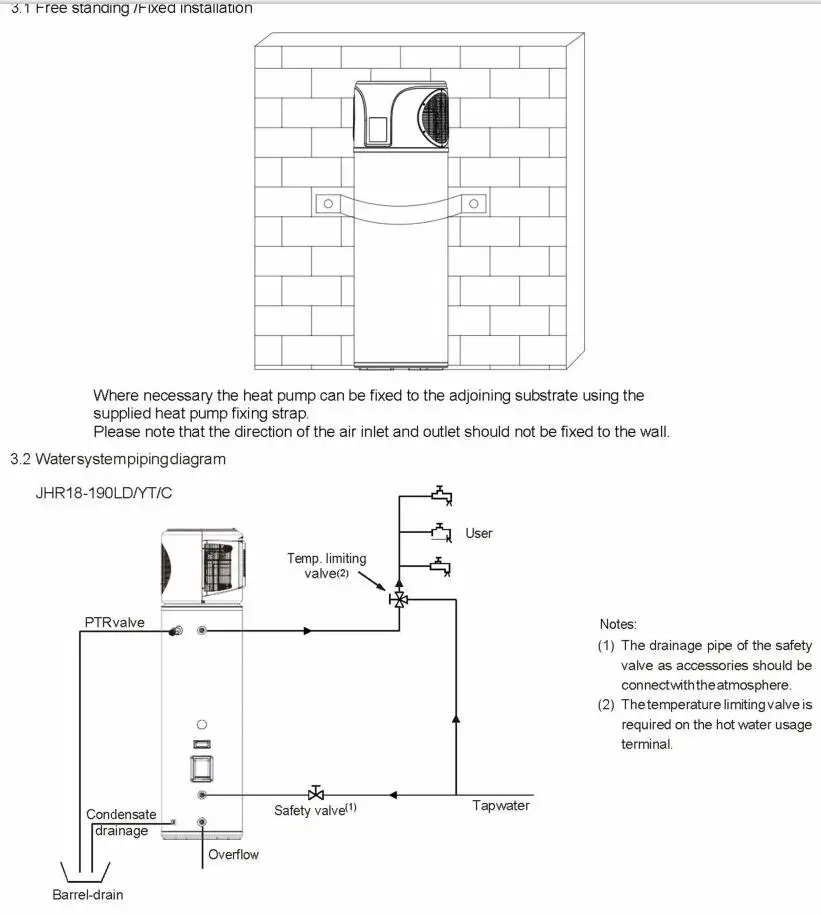 Water Heater, JIADELE, 300L, R290 - detail 8
