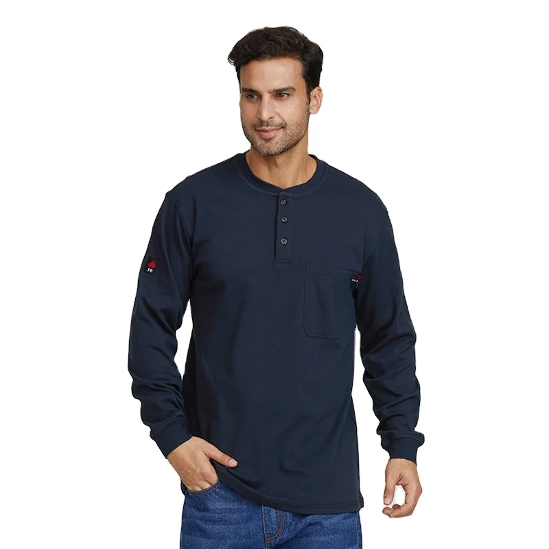 Fr Henley Shirt,100 Cotton Fr Henley 