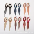 Earrings Long Amazon India 2021 New Family Style Earrings Exaggerated Long Tassel Earrings