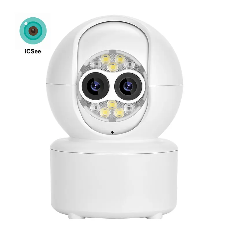 5X zoom ICsee Indoor 4MP PTZ Network Camera cctv Dual Lens 5x Zoom Wireless Baby IP Cameras Wifi 5X zoom Dual Lens Baby camera