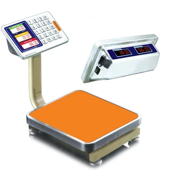60kg Digital Platform Weight Scale with 420g Rechargeable Battery and 180kg load cell ,price computing scale  with pole