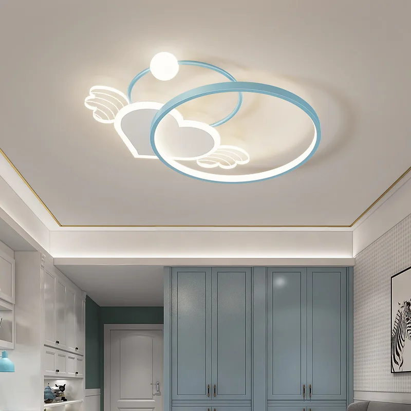 Pop Light Fitting Ceiling Nordic Children Room Bedroom Ceiling Lamp Creative Personality Heart Shaped LED Ceiling Light